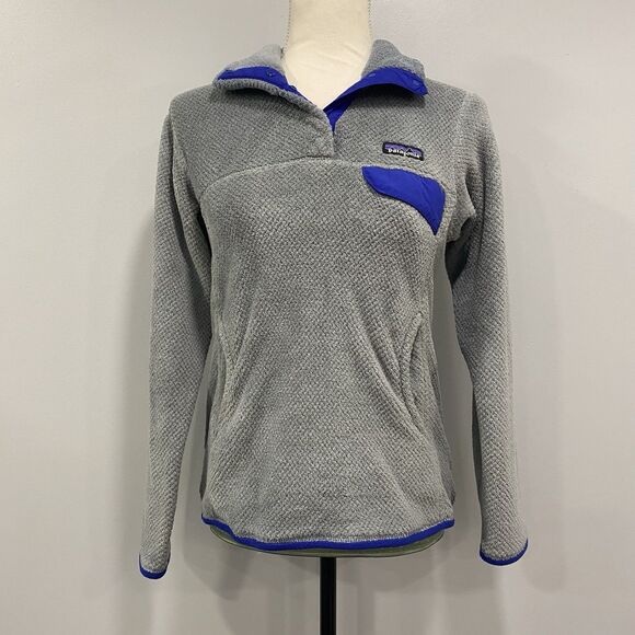 Patagonia Tops - PATAGONIA S Women's Gray Re-Tool Snap-T Polartec Thermal Plush Fleece Pullover